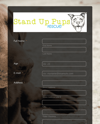 Volunteer Animal Rescue Application Form Template | JotForm