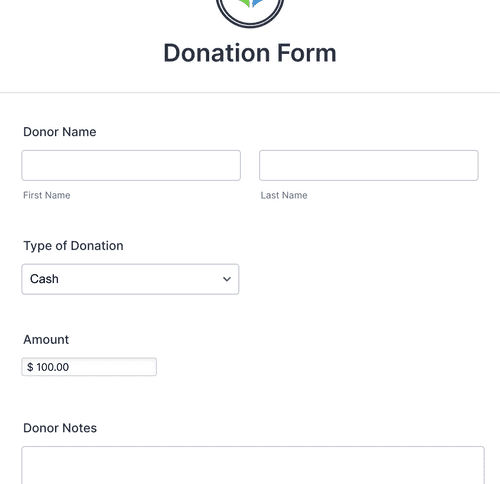 Form Templates: Quick Donation Form