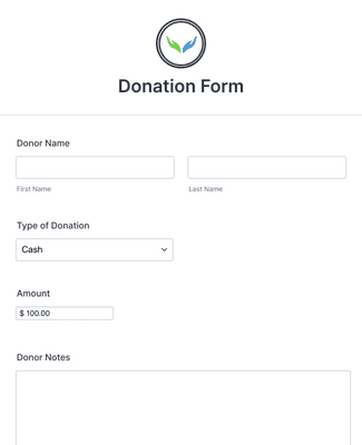 Form Templates: Quick Donation Form