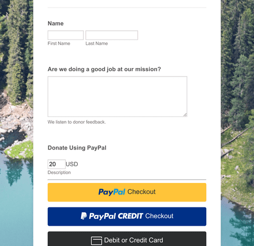 Donation Form PayPal Checkout Form Template | Jotform