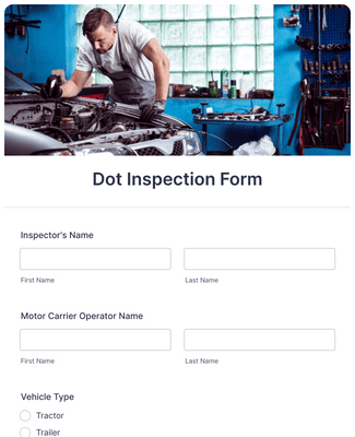 Dot Inspection Form