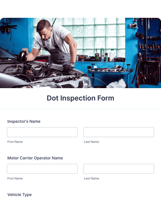 Form Templates: Dot Inspection Form