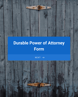 Form Templates: Durable Power of Attorney Form