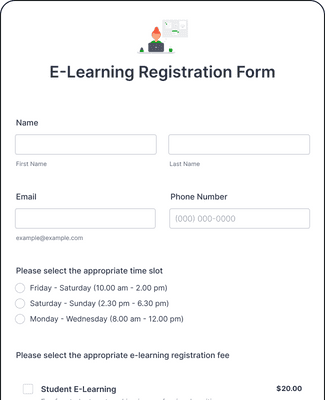 Education Class Registration Form Template | Jotform