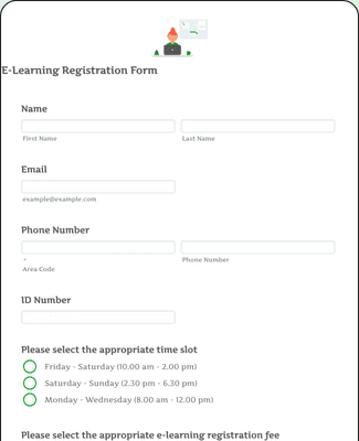 Form Templates: E learning Registration Form