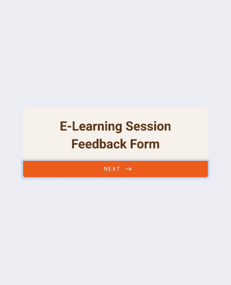 E-Learning Session Feedback Form