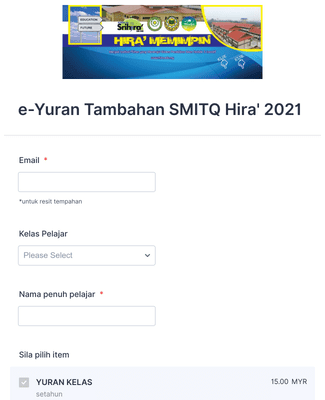 e-Yuran Tambahan SMITQ Hira' 2021