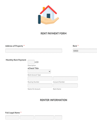 ECheck.Net Rent Payment Form Template | Jotform