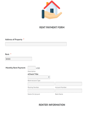 ECheck.Net Rent Payment Form Template | Jotform