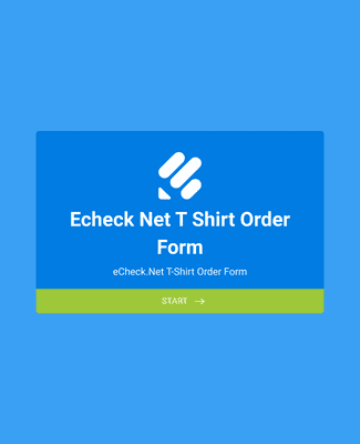 Form Templates: eCheck Net T Shirt Order Form