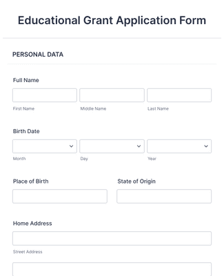 Educational Grant Application Form Template | Jotform