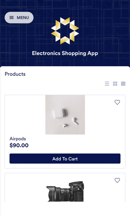 Electronics Shopping App