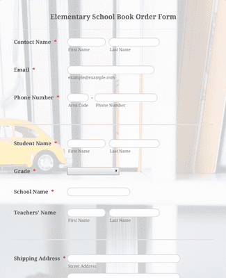 Book Box Order Form Template | Jotform