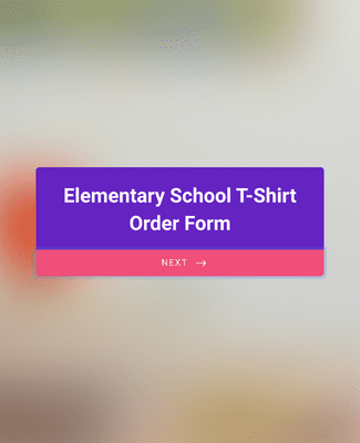 Form Templates: Elementary School T Shirt Order Form