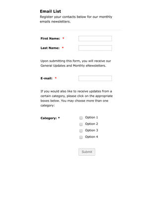 Email Signup Form Template JotForm