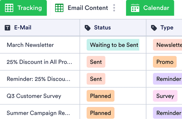 Template email-marketing-calendar-template