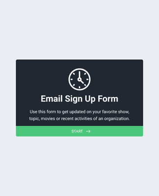 Form Templates: Email Signup Form