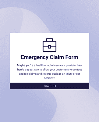 Form Templates: Emergency Claim Form
