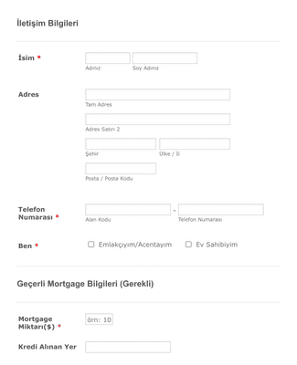 Emlak Bilgi Form Şablonu | Jotform