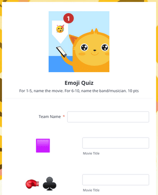 Emoji Quiz Template