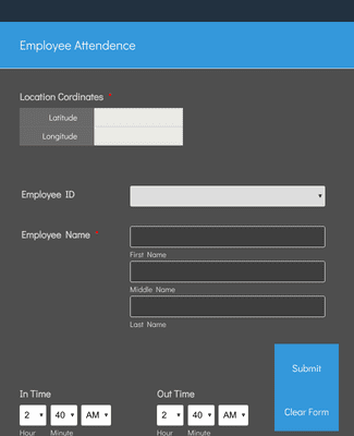 Form Templates: Employee Attendance Form