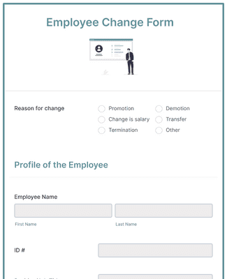 Form Templates: Employee Change Form