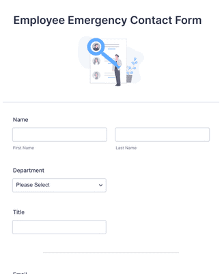 Employee Emergency Contact List Form Template | Jotform