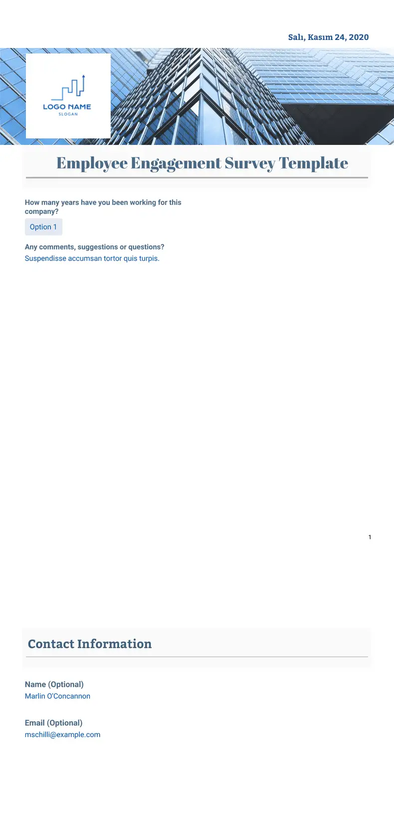 Employee Engagement Questionnaire Template - PDF Templates | Jotform