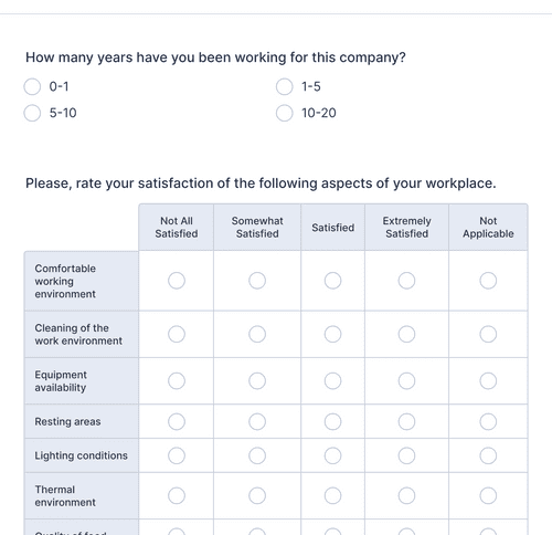 Employee Morale Survey Form Template | Jotform
