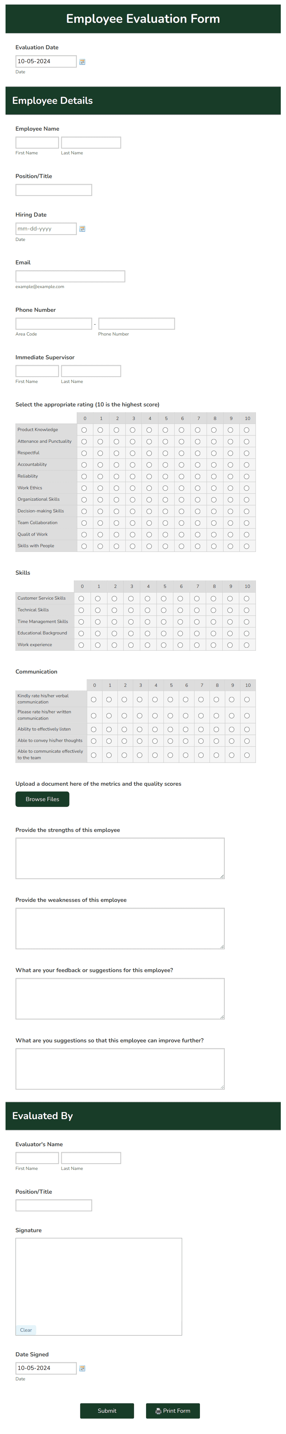 Template employee-evaluation-form