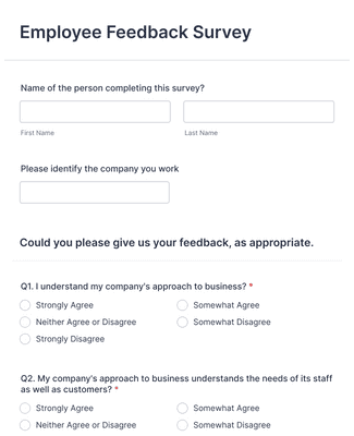 Employee Feedback Survey Form Template Jotform Employee Feedback Survey Form Template Jotform