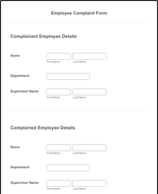 Employee Formal Complaint Form Template | Jotform