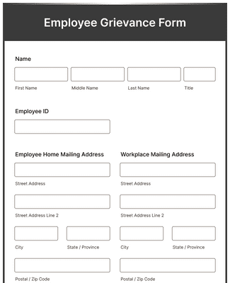 Employee Grievance Form Template | Jotform