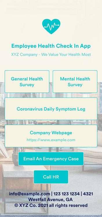 Employee Health Check In App
