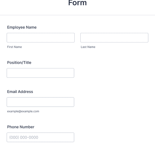 Employee Mileage Record Request Form Template | Jotform