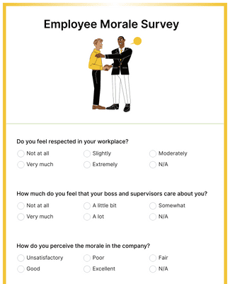 Employee Morale Survey Form Template Jotform