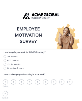 Form Templates: Employee Motivation Survey