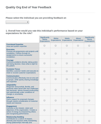 Form Templates: Employee Performance Evaluation Form