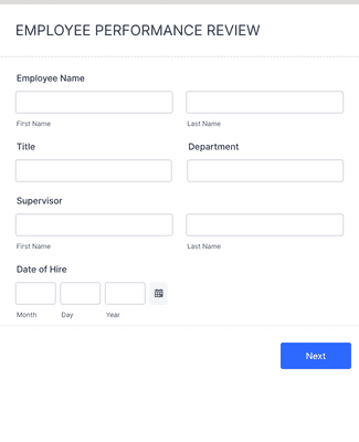 Performance Evaluation Form Template | Jotform