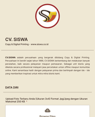 Form Templates: Employee Recruitment CVSISWA