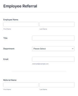 Form Templates: Employee Referral