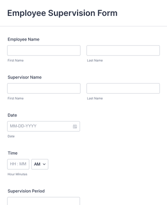 Employee Supervision Form Template Jotform Hot Sex Picture