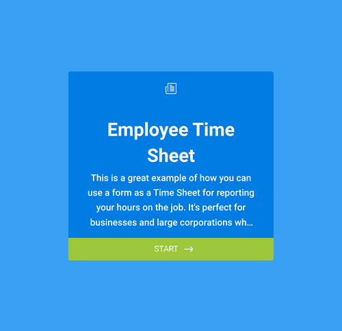 Form Templates: Employee Timesheet Template