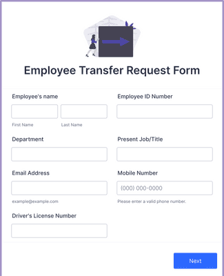 Employee Transfer Request Form Template | Jotform