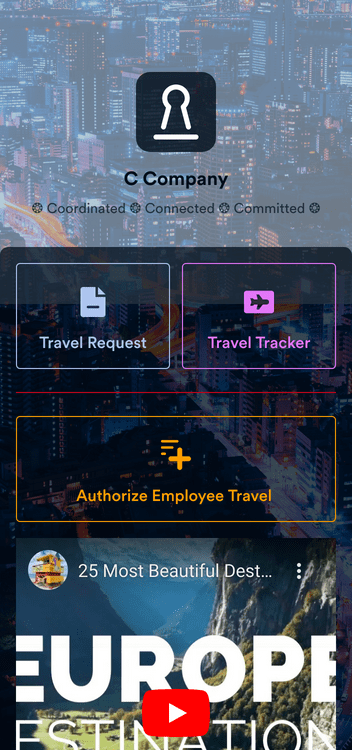 Employee Travel Management App