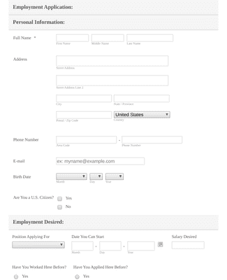 Contractor Application Form Template | Jotform