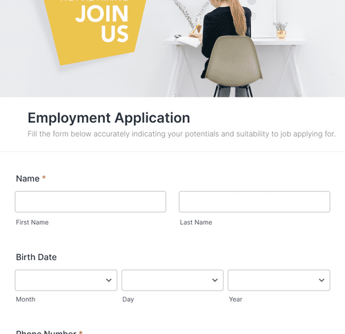 City Hall Job Application Form Template | Jotform