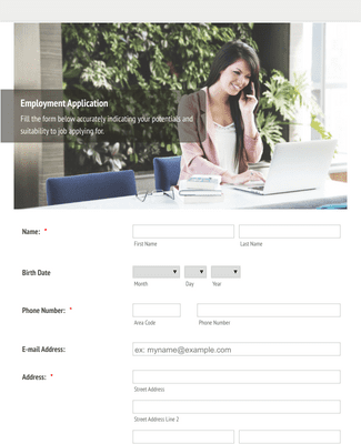 Fashion Model Application Form Template JotForm