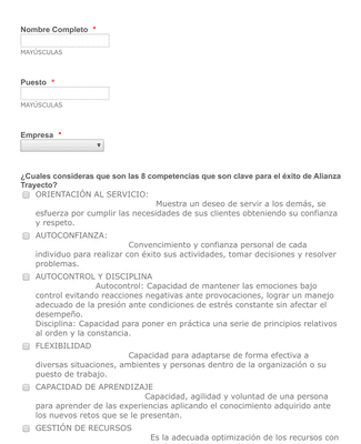 Encuesta de Evaluación de Competencias Plantilla de formulario | Jotform