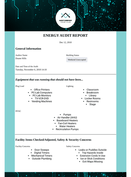 Energy Audit Report